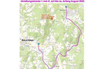 Umleitung-Straßensperrung Neukirchen-Sankt Englmar